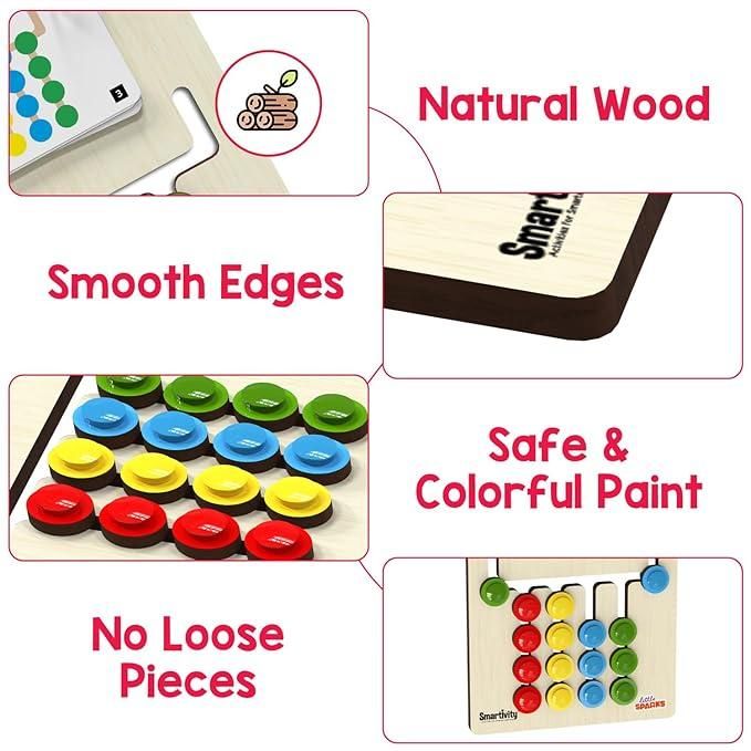 Montessori Color Matching Puzzle Game for Kids – Educational Slide Toy for Learning Colors & Patterns