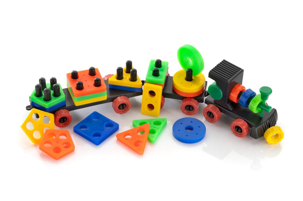 Train with Shape Sorter & Pegs - Fine Motor Skills Toys for Kids