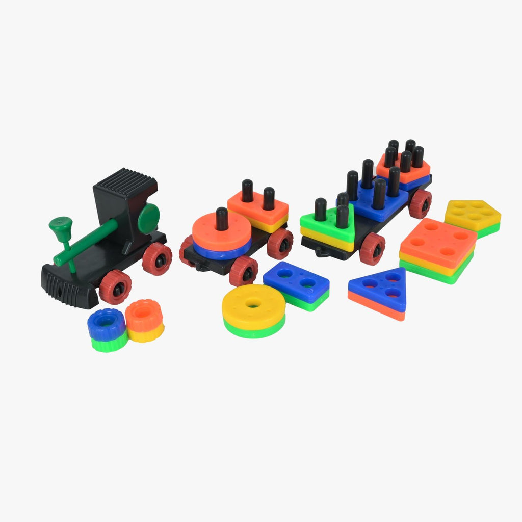 Train with Shape Sorter & Pegs - Fine Motor Skills Toys for Kids