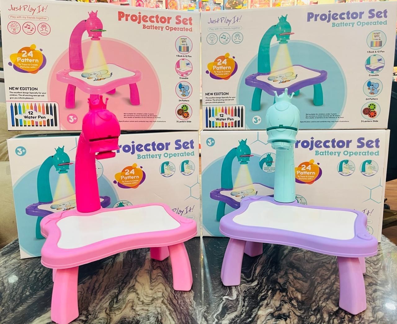 Kids Projector Drawing Desk – Educational Painting Board with Safe ABS Design