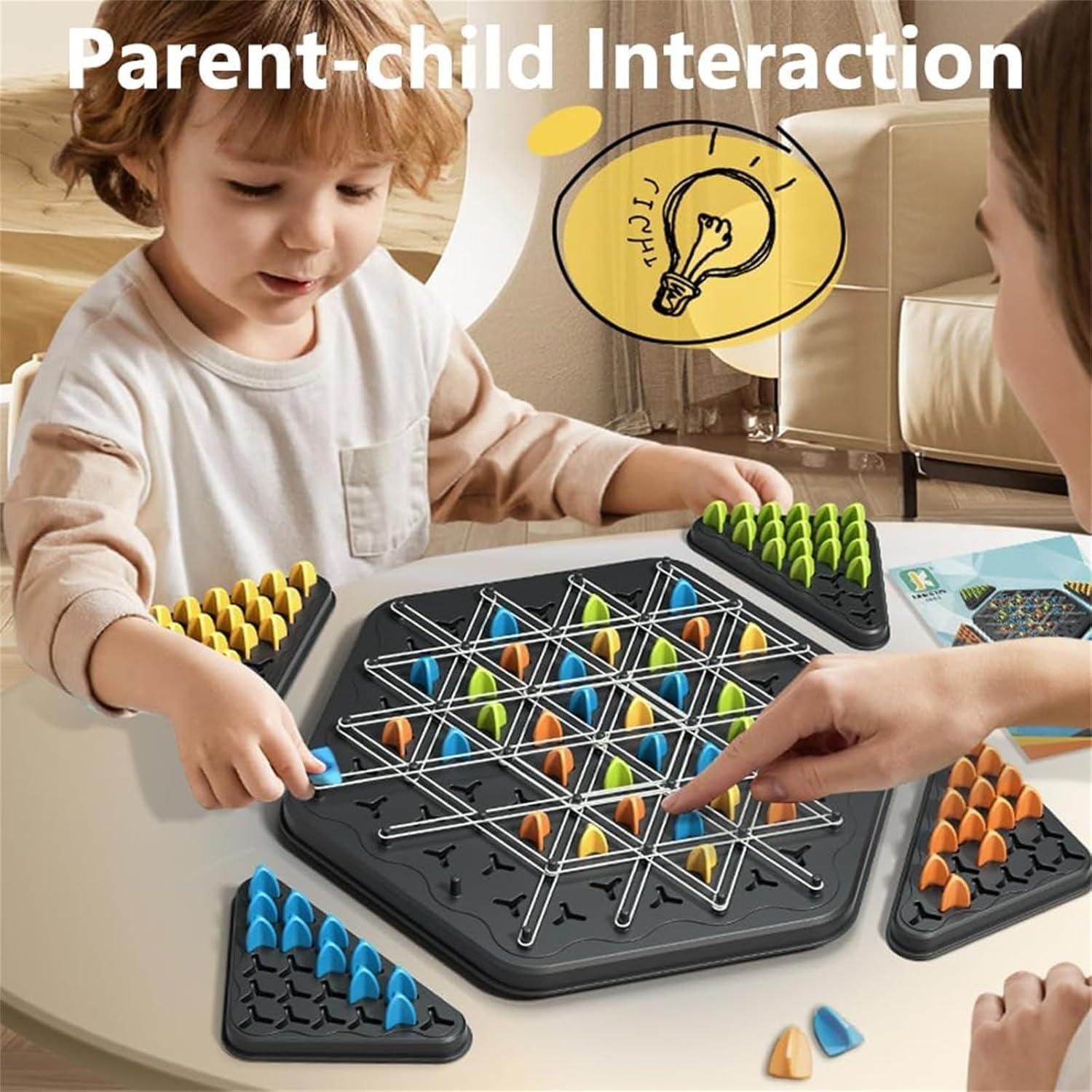 Chain Triangle Chess Game for kids and adults