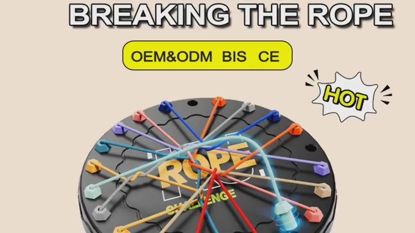 Rope Sorting Puzzle, Brainy Teaser Rope Strategy Board Game Logic Knots Untangling Table Toy for kids and Adult